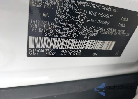 2024 Toyota Rav4 Le from USA, damaged, VIN 2T3H1RFV5RC255437